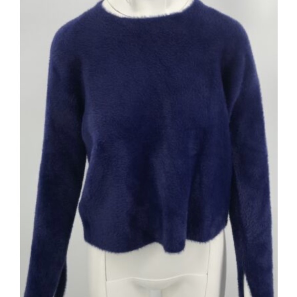 Twinset blue nylon & rayon fuzzy sweater size XS - Picture 1 of 5